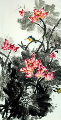 Lotus Chinees schilderij