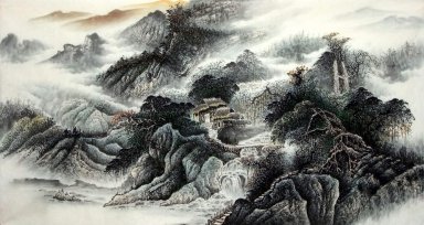 Sebuah Halaman Di Mountain - Lukisan Cina