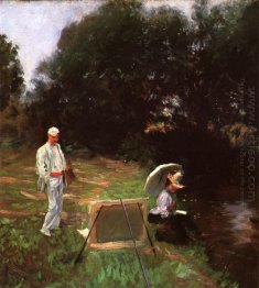 Dennis Miller Bunker Lukisan Di Calcot 1888