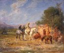 Arab Horsemen Near Themausoleum 1907