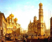 La place de la cathédrale dans le Kremlin de Moscou