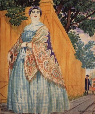 Торговец Жена на набережной 1920 1