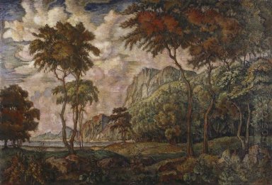 Paesaggio con alberi