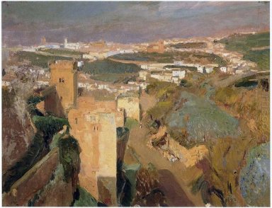 Tower Of Seven Pont Alhambra di Granada 1910