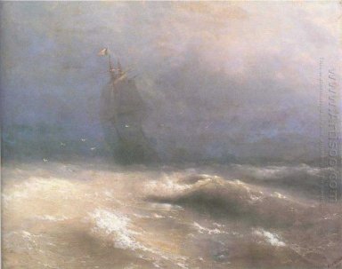 Tempest By Coast Of Nice 1885