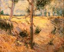 Träd i ett fält på en solig dag 1887