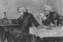 Salieri derrama veneno em um vidro de Mozart S 1884