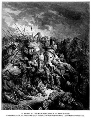 Richard I The Lionheart In Battle At Arsuf In 1191 1877