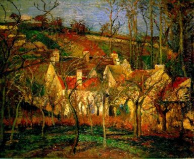 red roofs corner of a village winter 1877