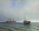La capture de turc Nave sur la mer Noire 1877