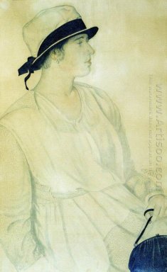 Portret van Shishanovskaya 1921