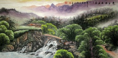 Sebuah Desa Kecil - Lukisan Cina
