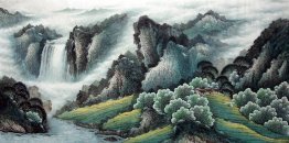 Waterfall - Lukisan Cina