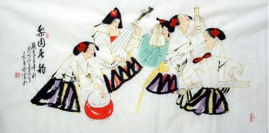 As senhoras bonitas - Pintura Chinesa