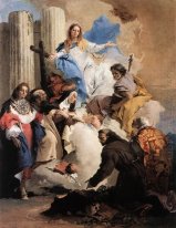 The Virgin Dengan Enam Saints 1740