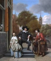 Burgher Of Delft And His Daughter 1655