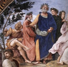 Parnassus Detil Of Homer Dante Dan Virgil Dalam Stanze Del