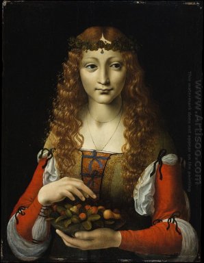 Muchacha con las cerezas (atribuidos a Giovanni Ambrogio de Pred