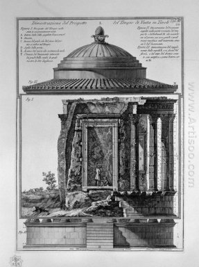 Vista av prospektet i templet Vesta I Tivoli