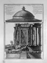 Vista In Het Prospectus Van De Tempel van Vesta In Tivoli
