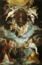 Madonna adoró por los ángeles (Madonna della Vallicella) 1608