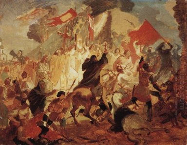 Assedio di Pskov By re polacco Stefan Batory In 1581 1837
