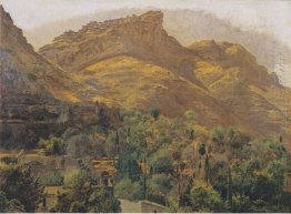 Melihat Ke Kota Pegunungan Mola Di Taormina
