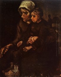 Peasant Woman With A Child In Her Lap 1885