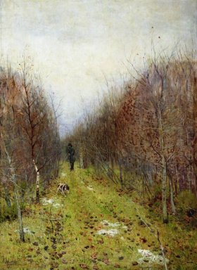 Autumn Landscape Dengan Hunter 1880