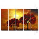 Dipinti a mano olio pittura di paesaggio oversize Ampia - Set di