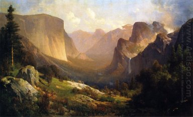 Una vista hasta el valle de Yosemite