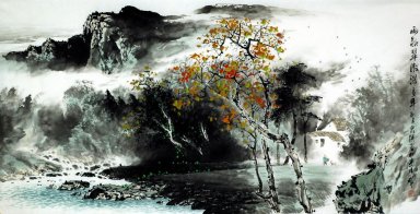 Mountains, river - Chinese Painting
