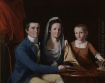 Jonathan Trumbull Jr with Mrs Trumbull and Faith Trumbull