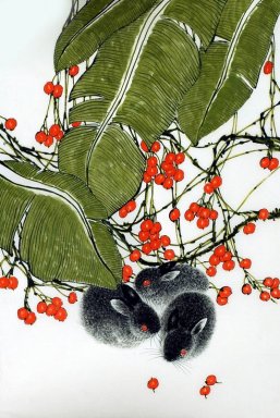 Konijn - Chinees schilderij