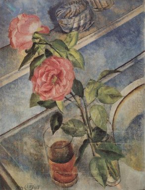 Натюрморт с розами 1922
