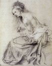 Nudo femminile seduto Suzanne 1634
