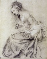 Kvinna Naken Sittande Suzanne 1634
