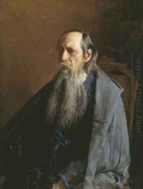 Porträt von Michail Saltykow-Schtschedrin Yevgrafovich