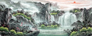 Waterfall - Pittura cinese