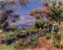 Mujer joven en un paisaje Cagnes