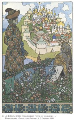Illustration För Alexander Pushkin S Fairytale Of The Tsar Salta