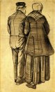 Мужчина и женщина, смотреть со стороны задней 1882