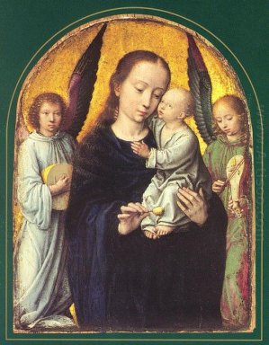 Marie et l\'Enfant avec deux anges Making Music