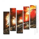 Hand-painted Landscape Oil Painting - Set of 5