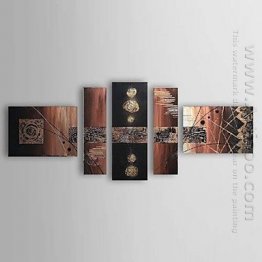Hand-painted Oil Painting Abstract - Set of 5