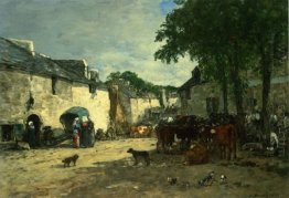 Cattle Market At Daoulas Brittany 1861