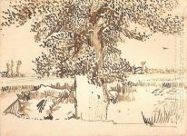 Pemandangan Dengan Tree In The Foreground 1888