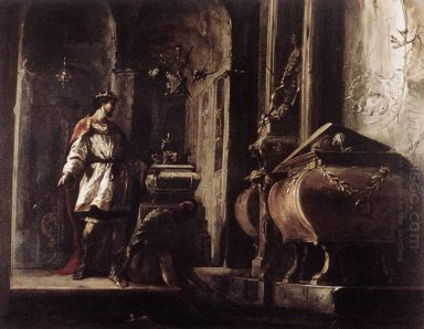 Alexander der Große vor dem Grab von Achilleus