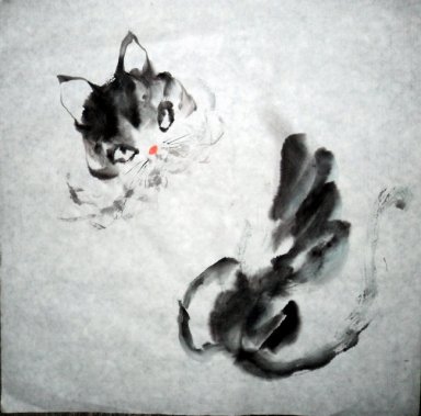 Cat - Peinture chinoise