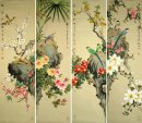 Birds & Flowers-FourInOnee - Chinesische Malerei